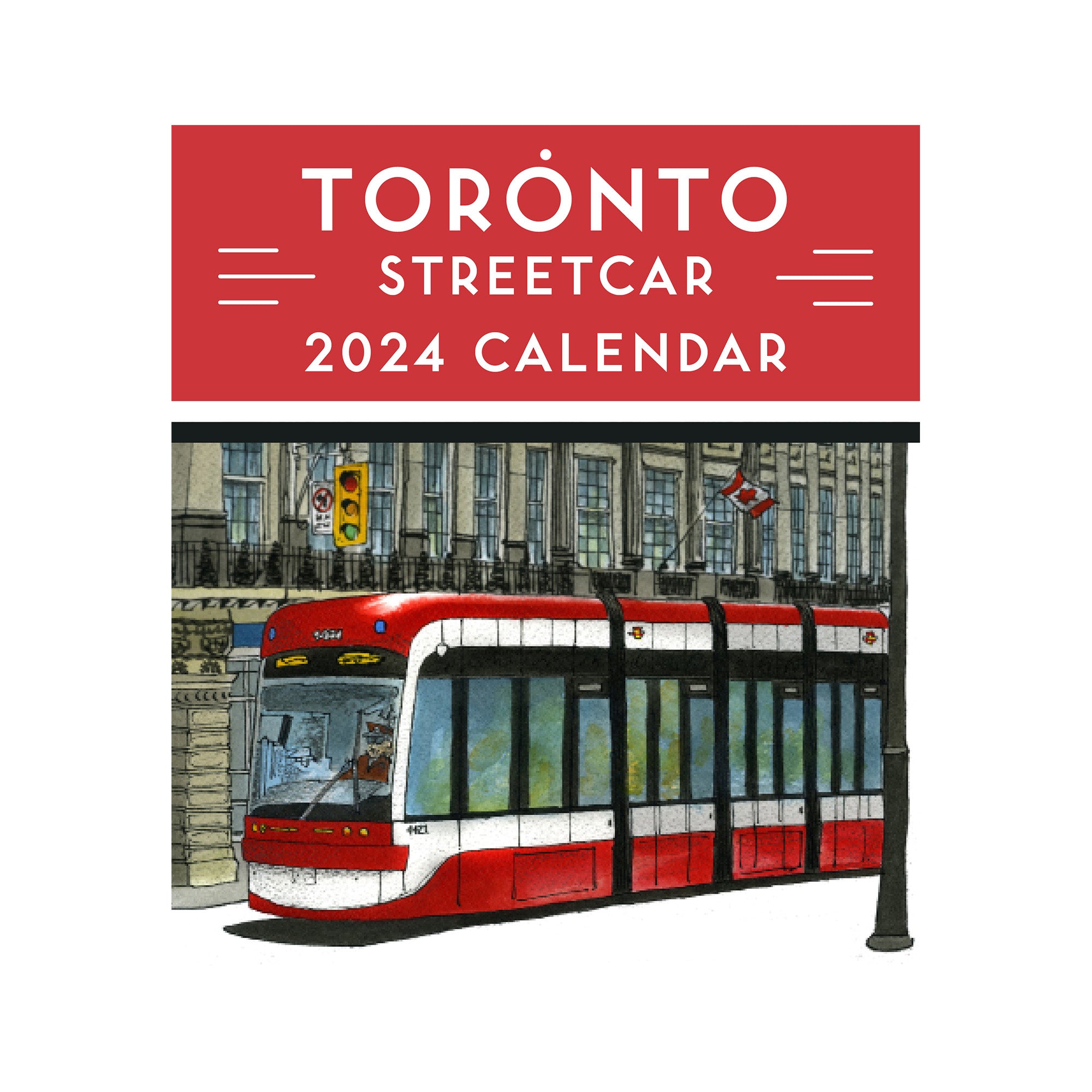 2024 Toronto Streetcar Wall Calendar