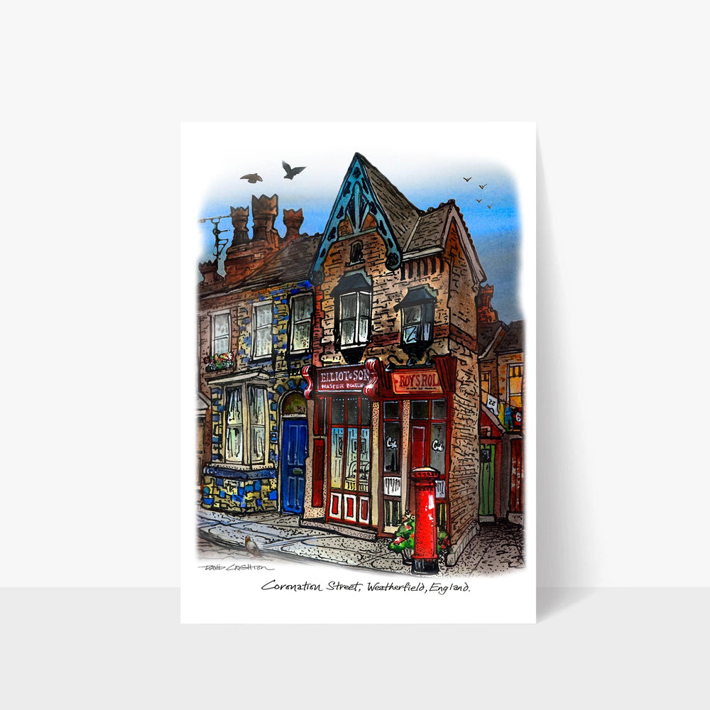 Coronation Street Roys Rolls Postcard | Totally Toronto Art Inc. 