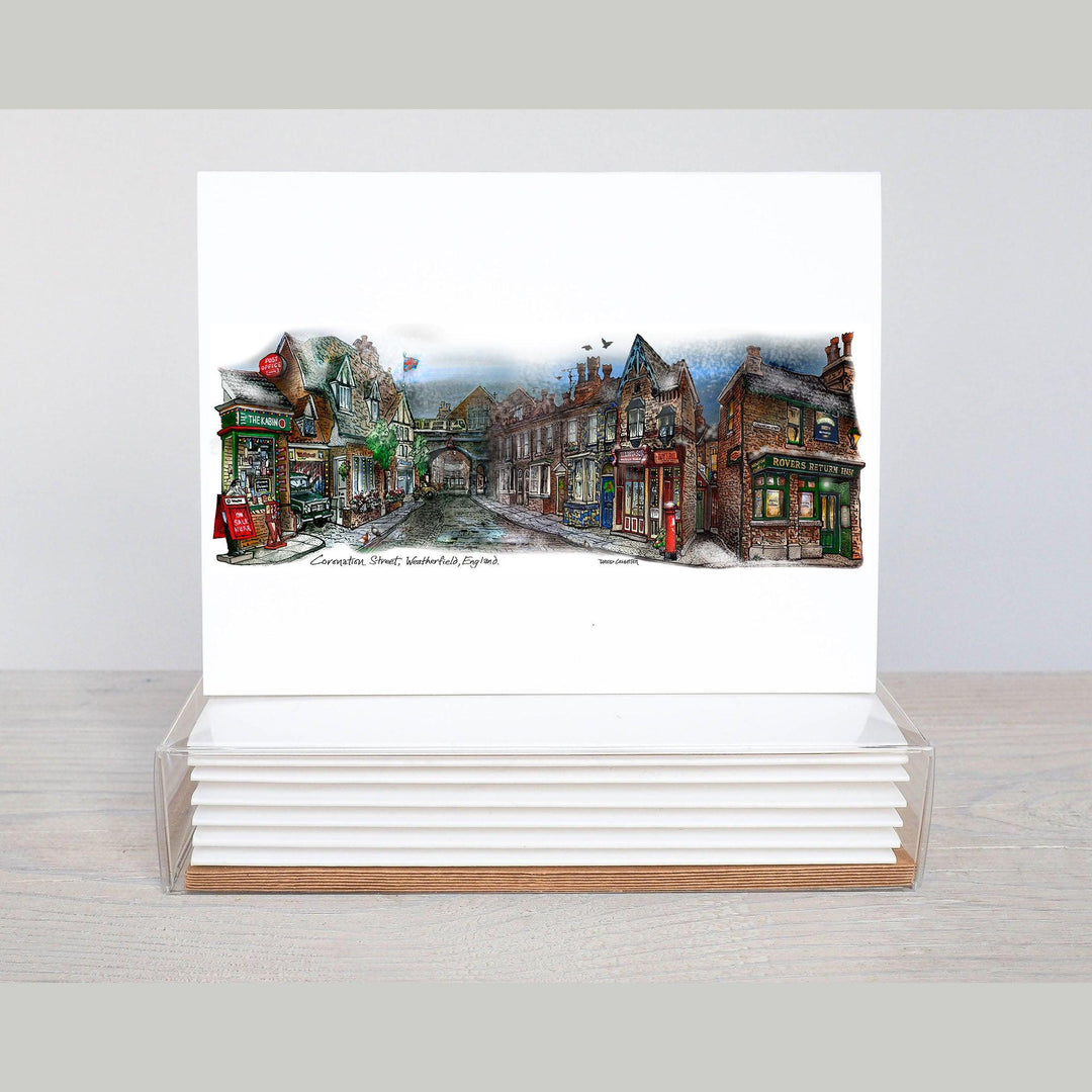 Winter On Coronation Street Christmas Cards Gift Box | Totally Toronto Art Inc. 