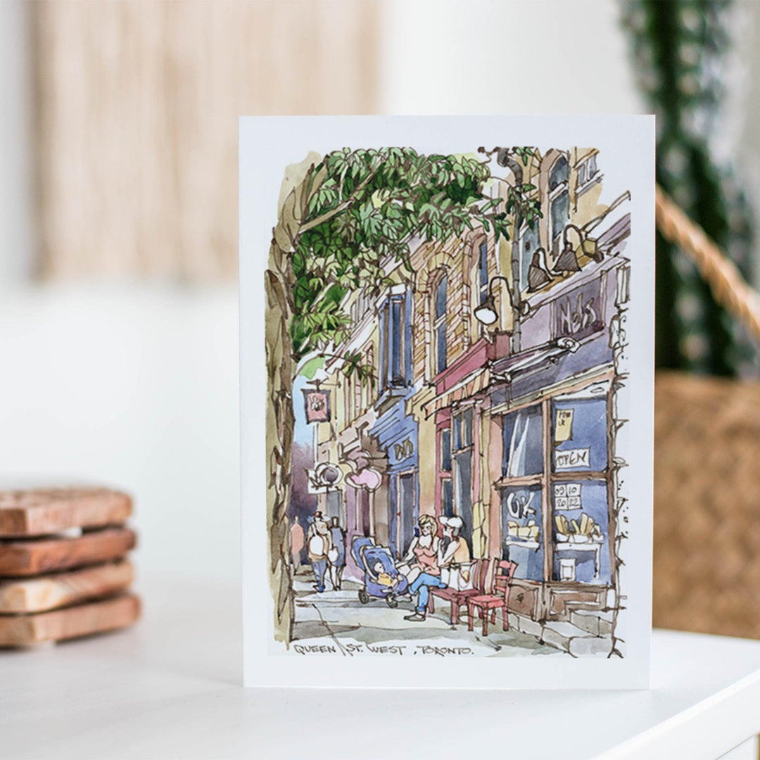 Queen Street Vibe Toronto Greeting Card, Totally Toronto Art