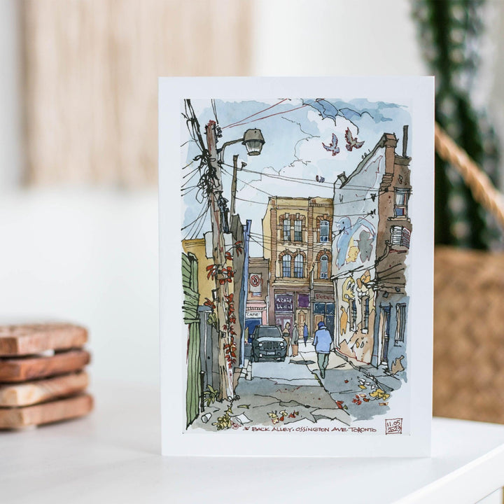 Laneways of Toronto Greeting Card ,Totally Toronto Art