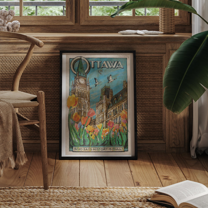 Ottawa Parliament Spring Canvas Framed