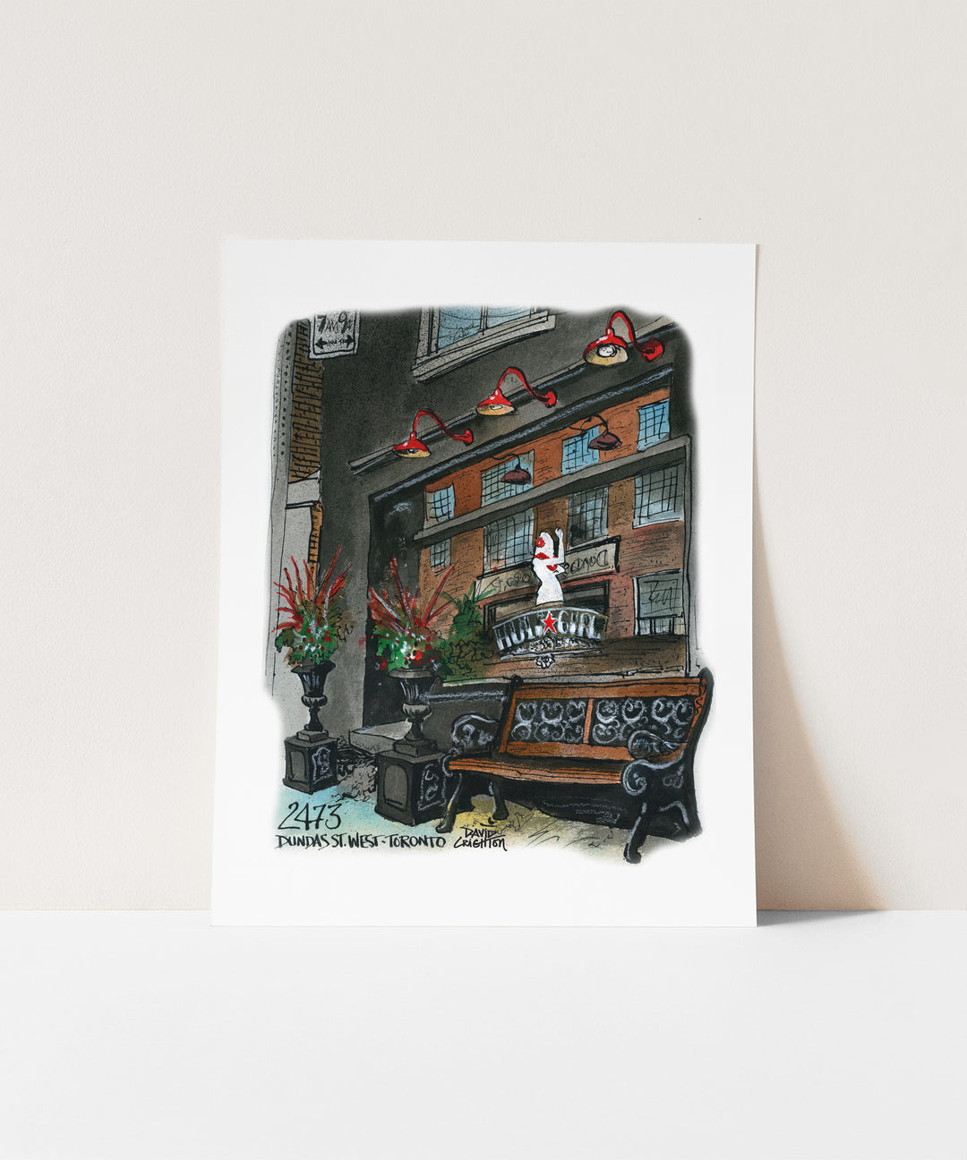 Toronto Poster featuring the Hula Girl Expresso Bar, by Totally Toronto Art
