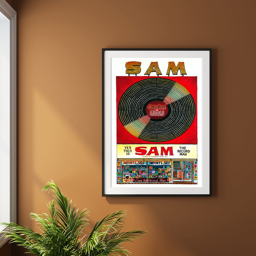 Sam The Record Man Wall Art