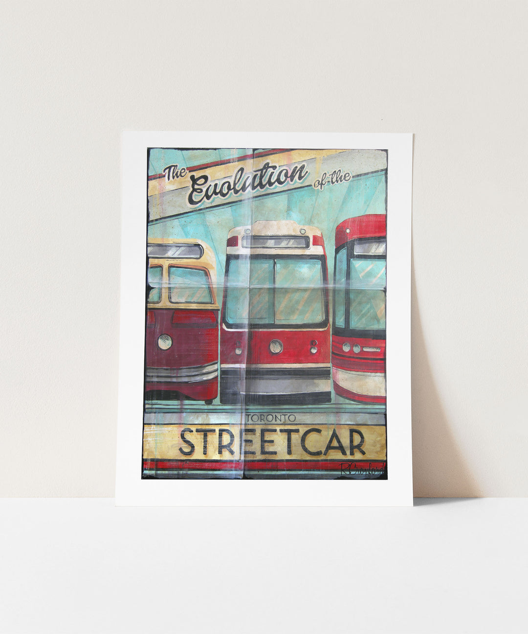 The Evolution of Streetcar Toronto Poster makes a great gift for those streetcar lovers in your life.