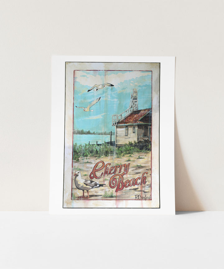 Cherry Beach Toronto Vintage Poster by Rob Croxford