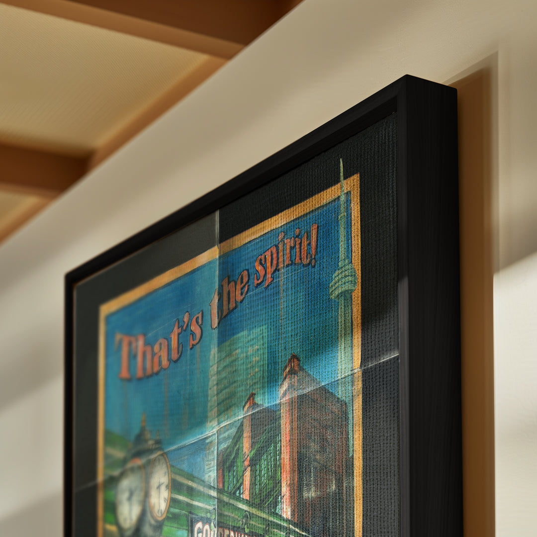 Distillery Close up of Black Canvas Framed Art Print