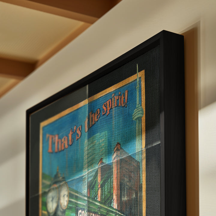 Distillery Close up of Black Canvas Framed Art Print