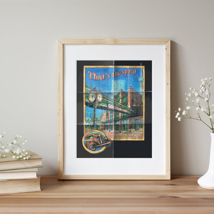 Distillery Poster by Rob Croxford in a spring frame