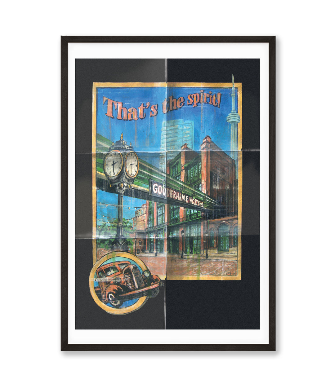 Distillery That's the Spirit Black framed poster by Rob Croxford. 