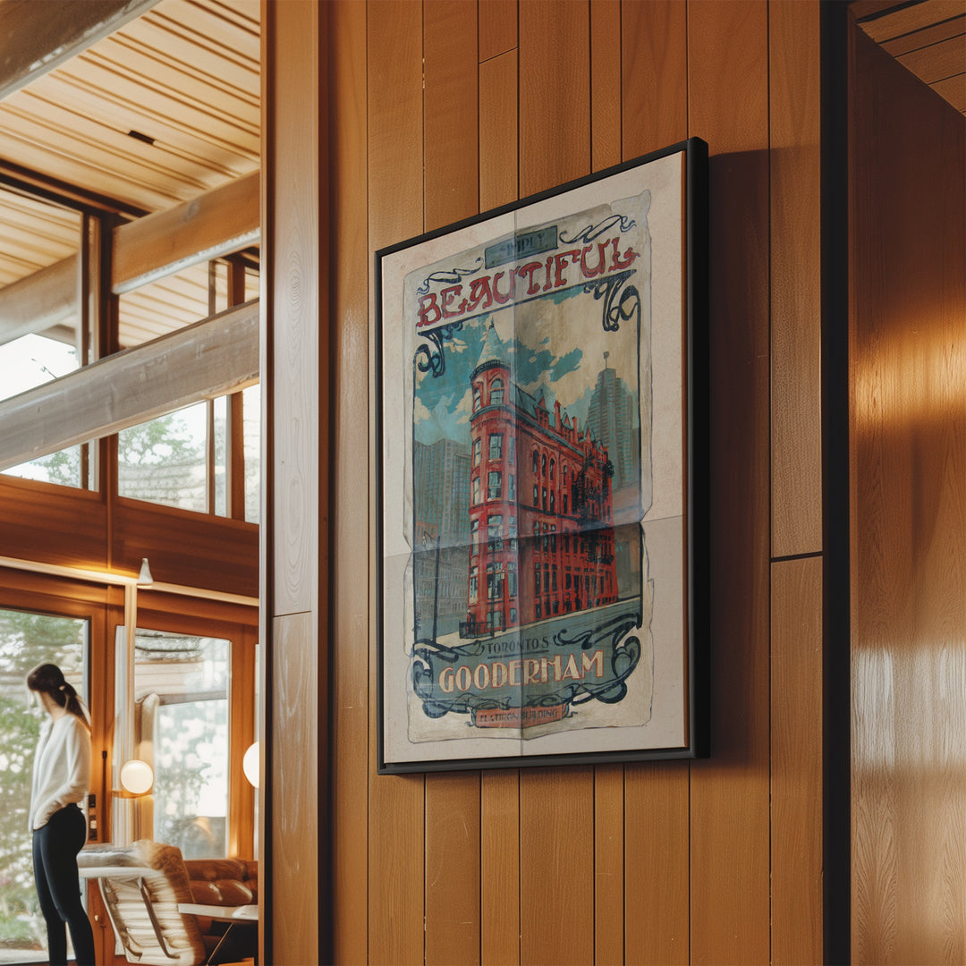 Flatiron Gooderham Building Toronto Art Print Framed on Canvas