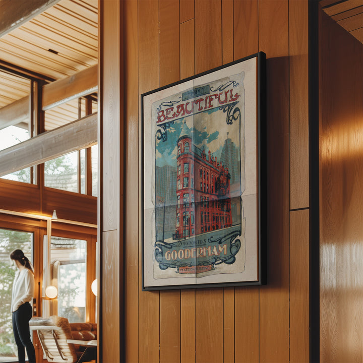 Flatiron Gooderham Building Toronto Art Print Framed on Canvas