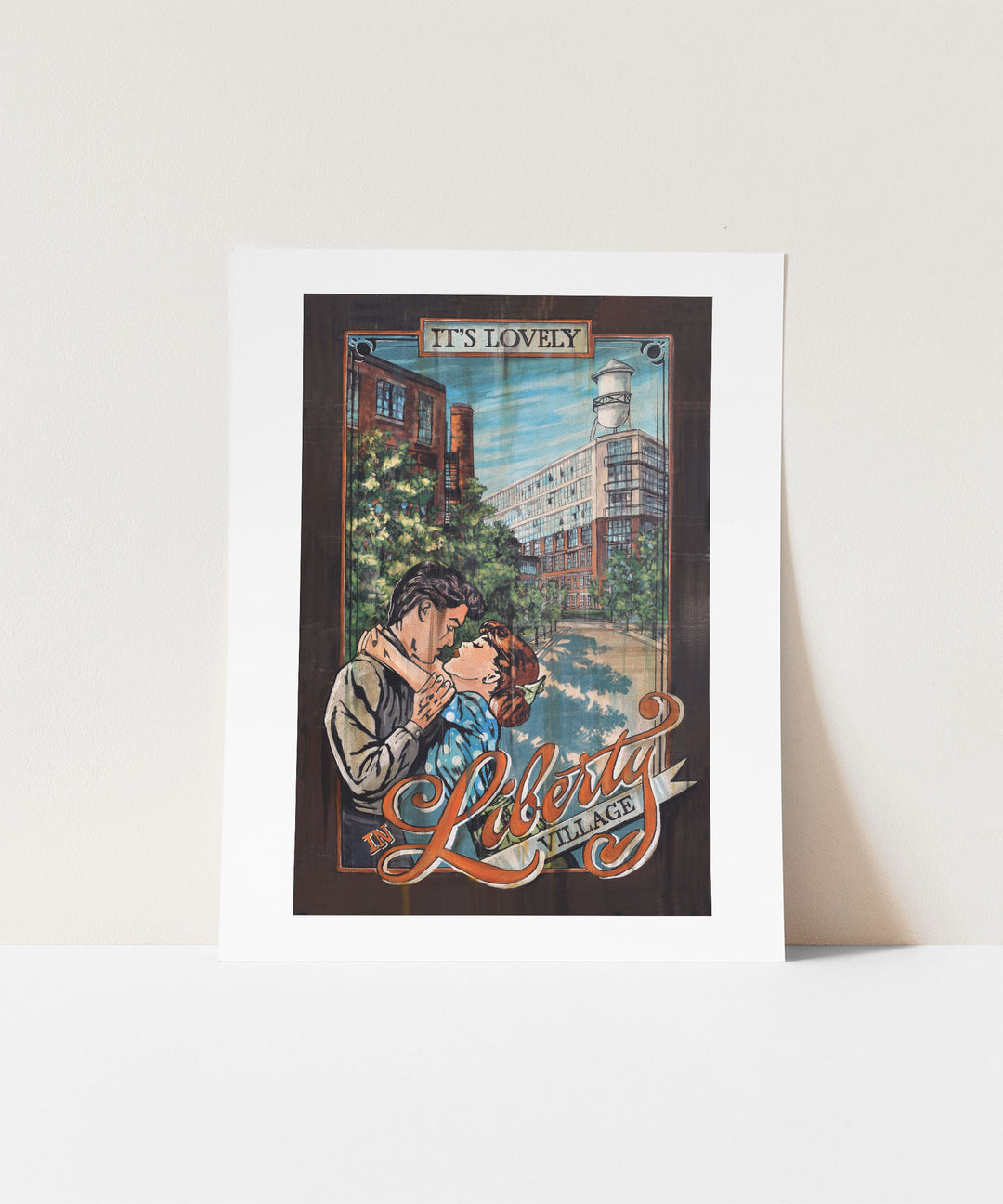 Liberty Village Vintage Poster by Toronto Artist Rob Croxford