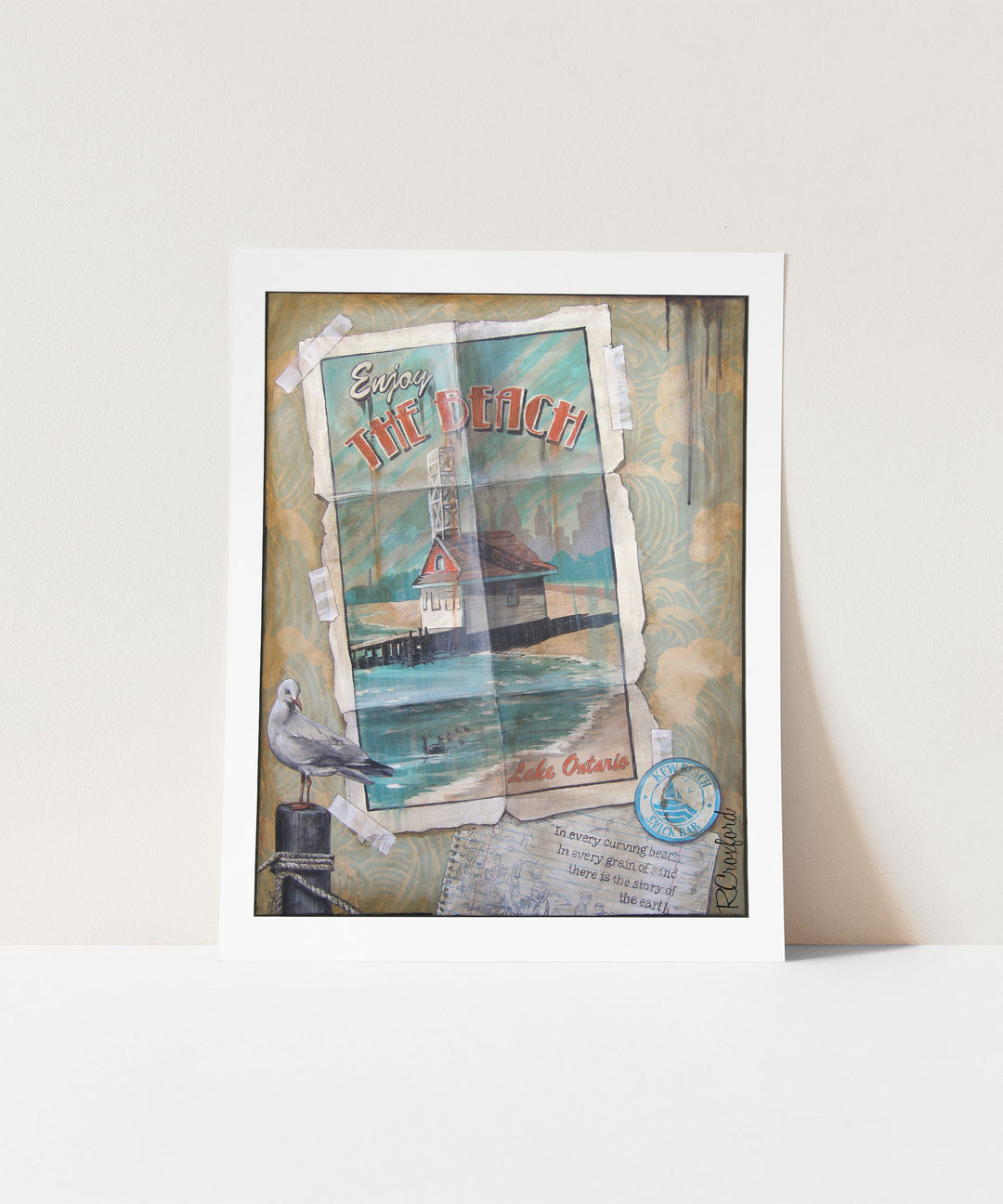 Vintage Toronto Beaches Art Print by artist Rob Croxford