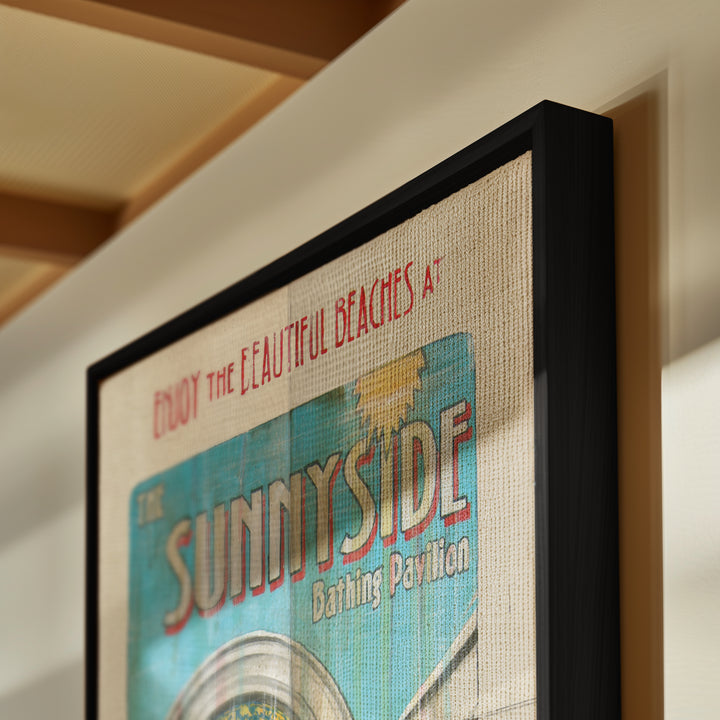 Sunnyside Close up of Black Canvas Framed Art Print