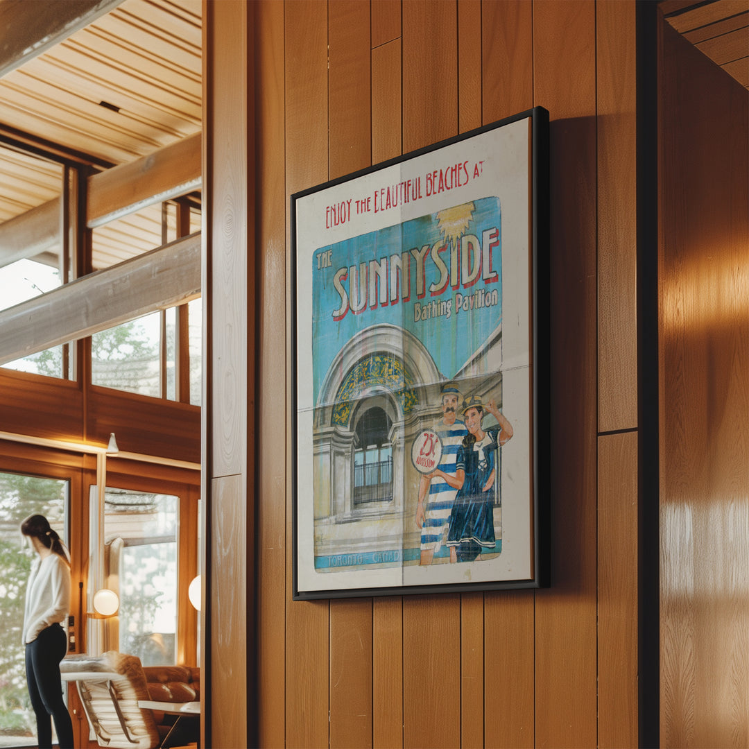 Sunnyside Toronto Art Print Framed on Canvas