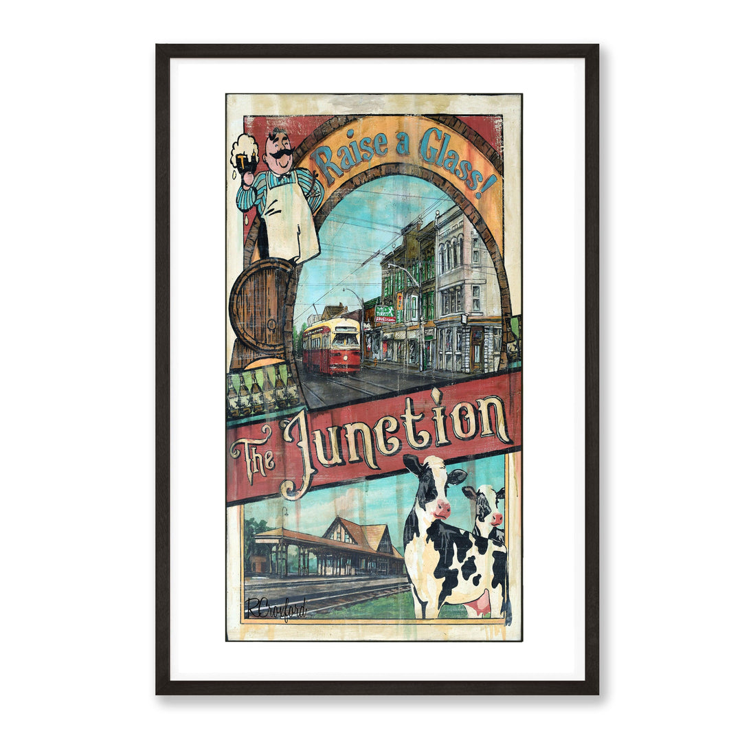 Junction Raise a Glass Toronto Art Print Framed in Black