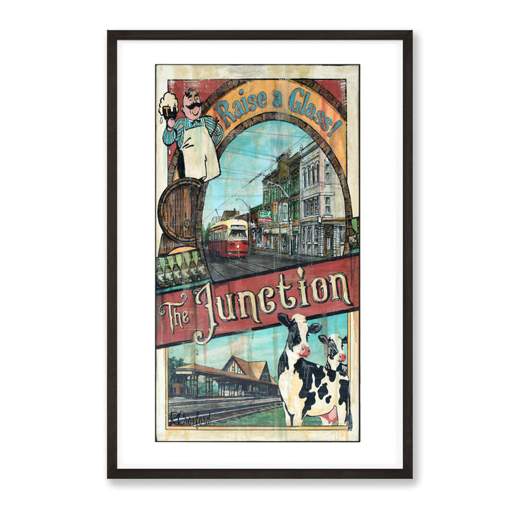 Junction Raise a Glass Toronto Art Print Framed in Black