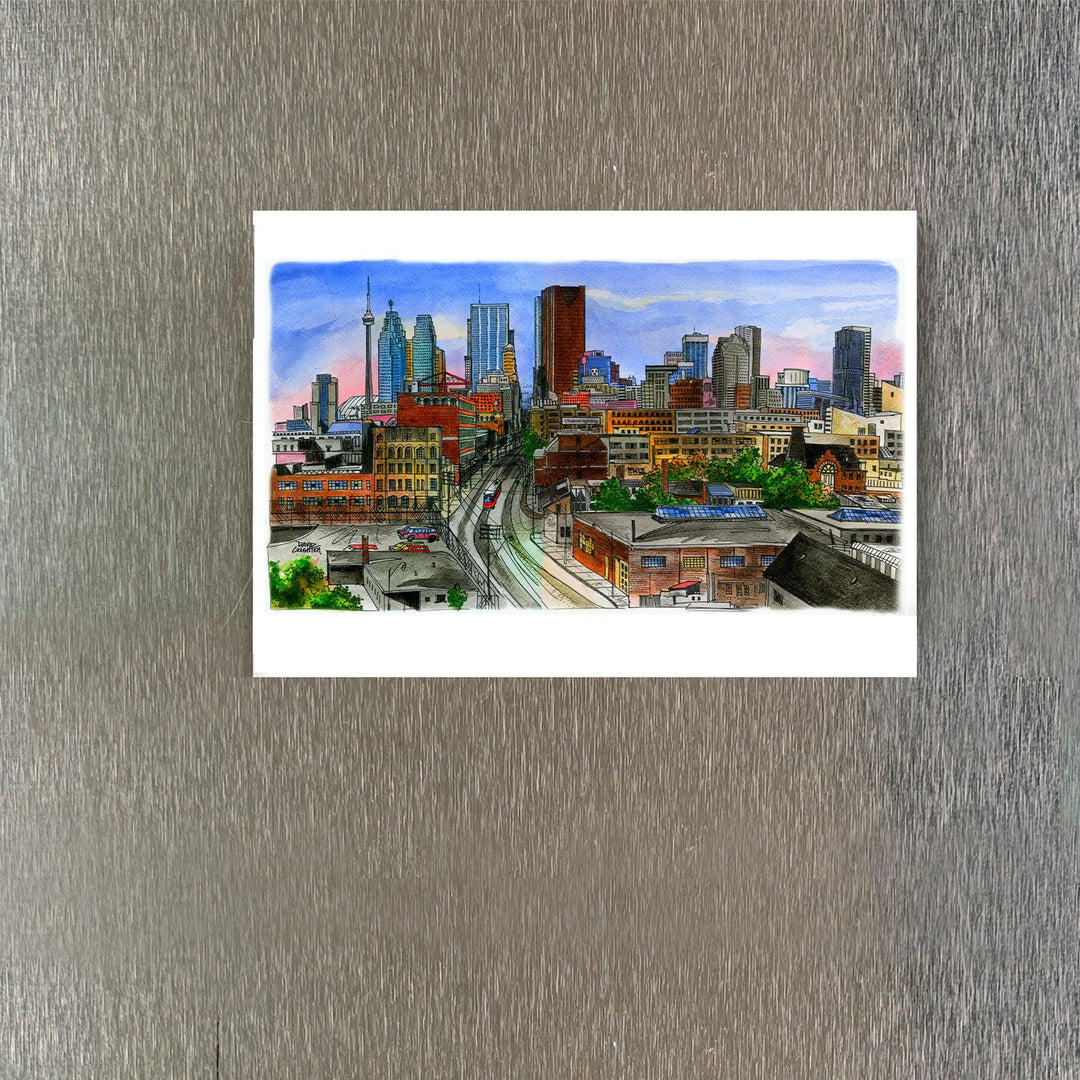 Skyline Looking West Fridge Magnet | Totally Toronto Art Inc. 