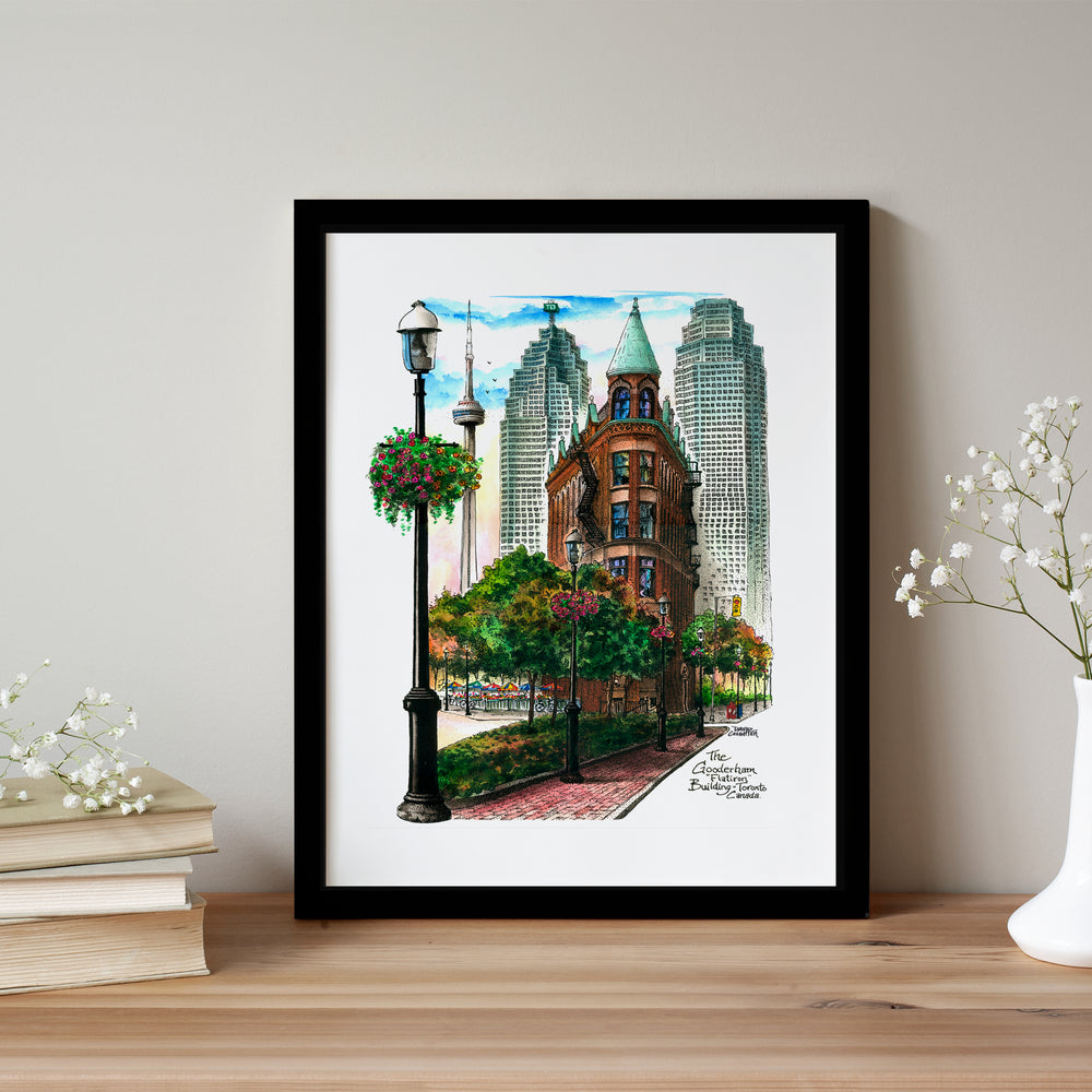 Flatiron Building Glass Framed