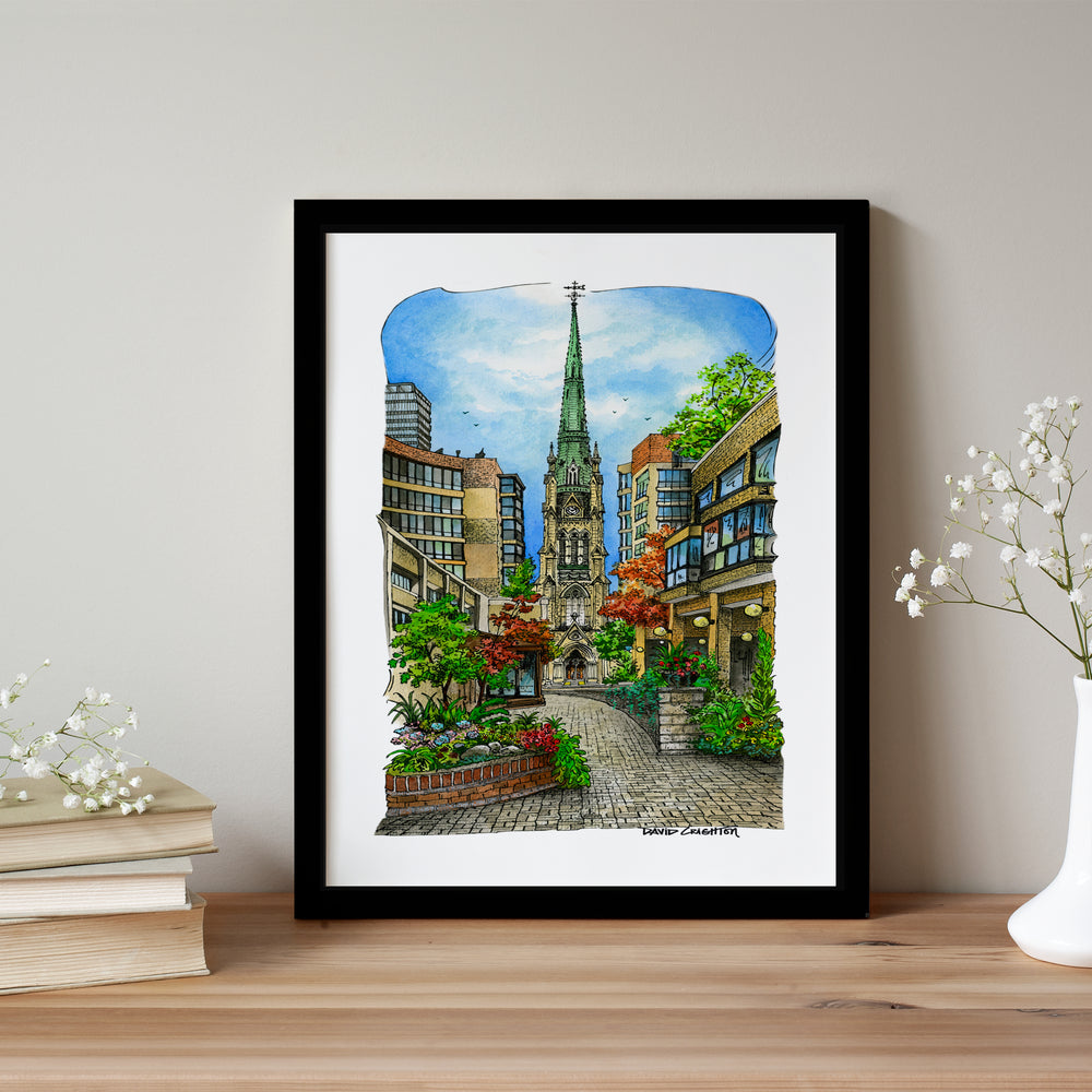 St james Anglican Cathedral Glass framed poster