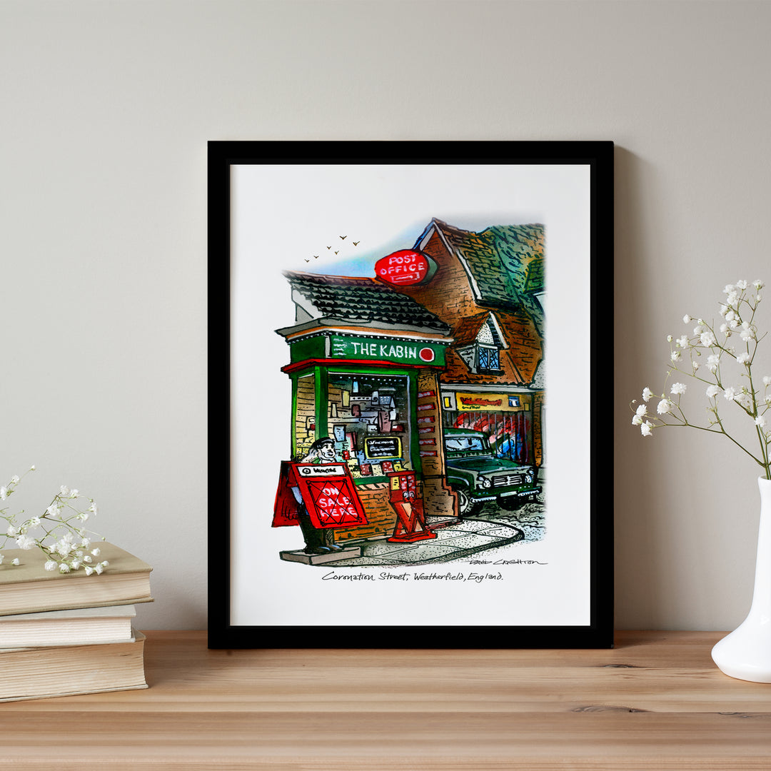 Coronation Street The Kabin Glass Framed Poster