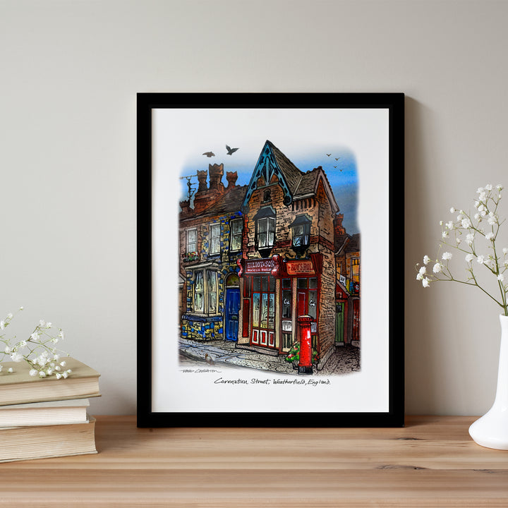 Coronation Street Roll Royce Glass Framed Poster