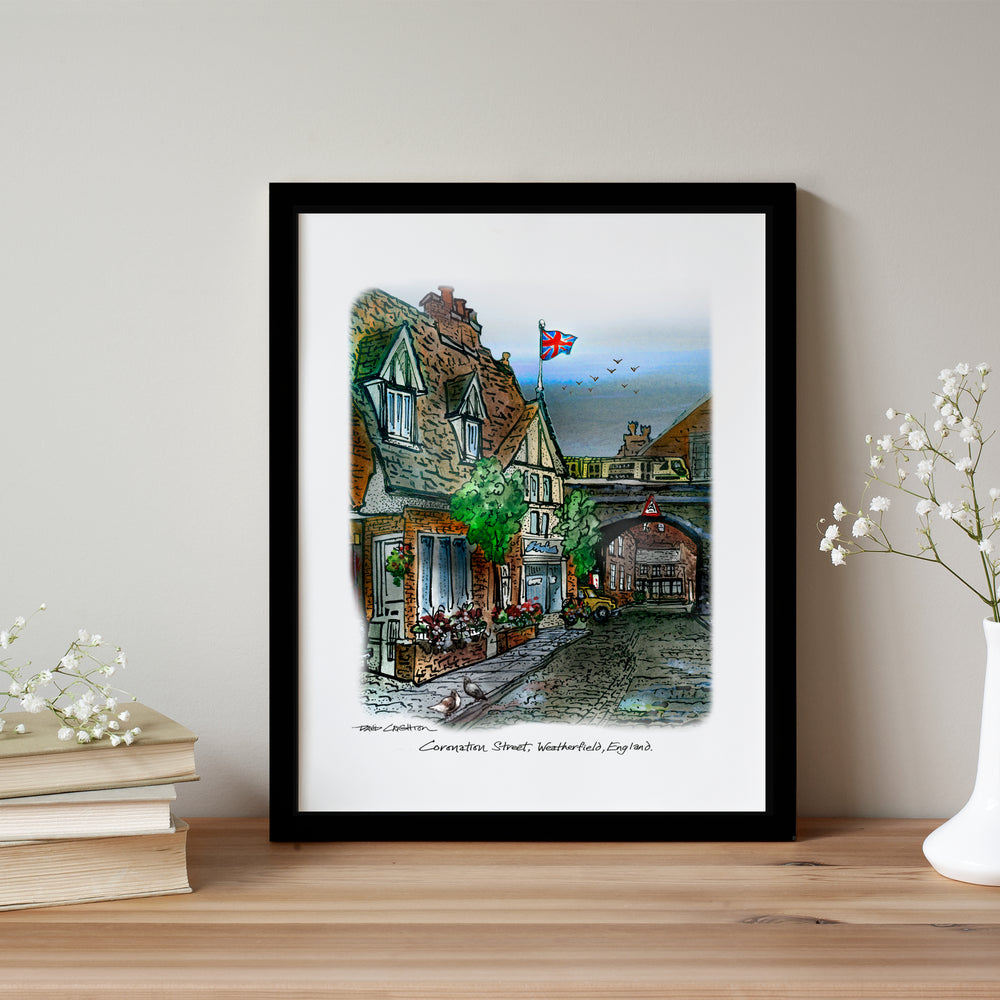 Coronation Street The Viaduct Glass Framed Poster