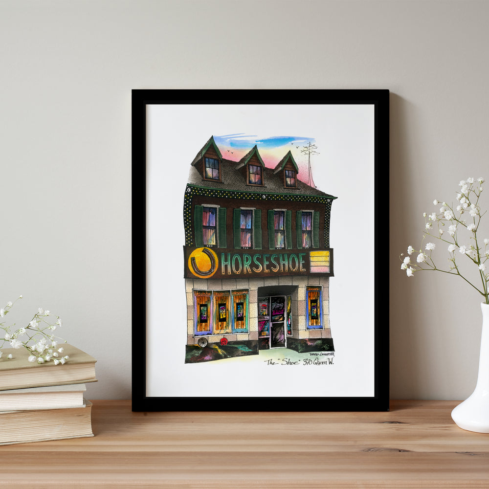 The Horseshoe Tavern Glass Framed Poster