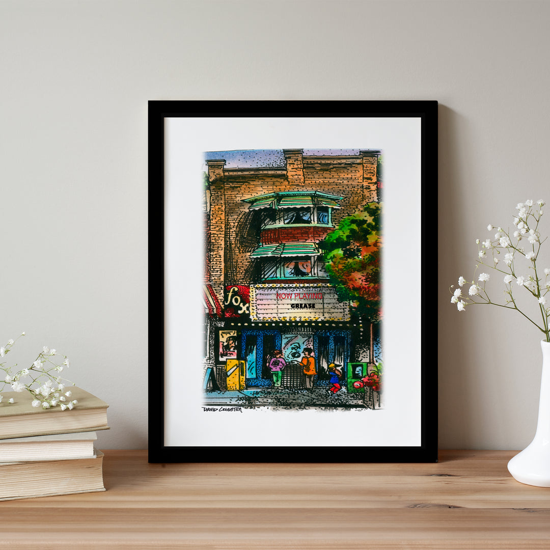 Fox Theatre Glass Framed Poster