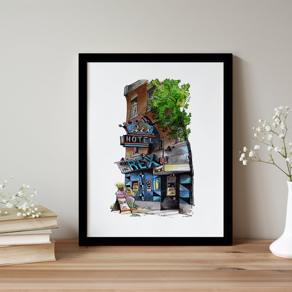 The Rex Glass Framed Poster