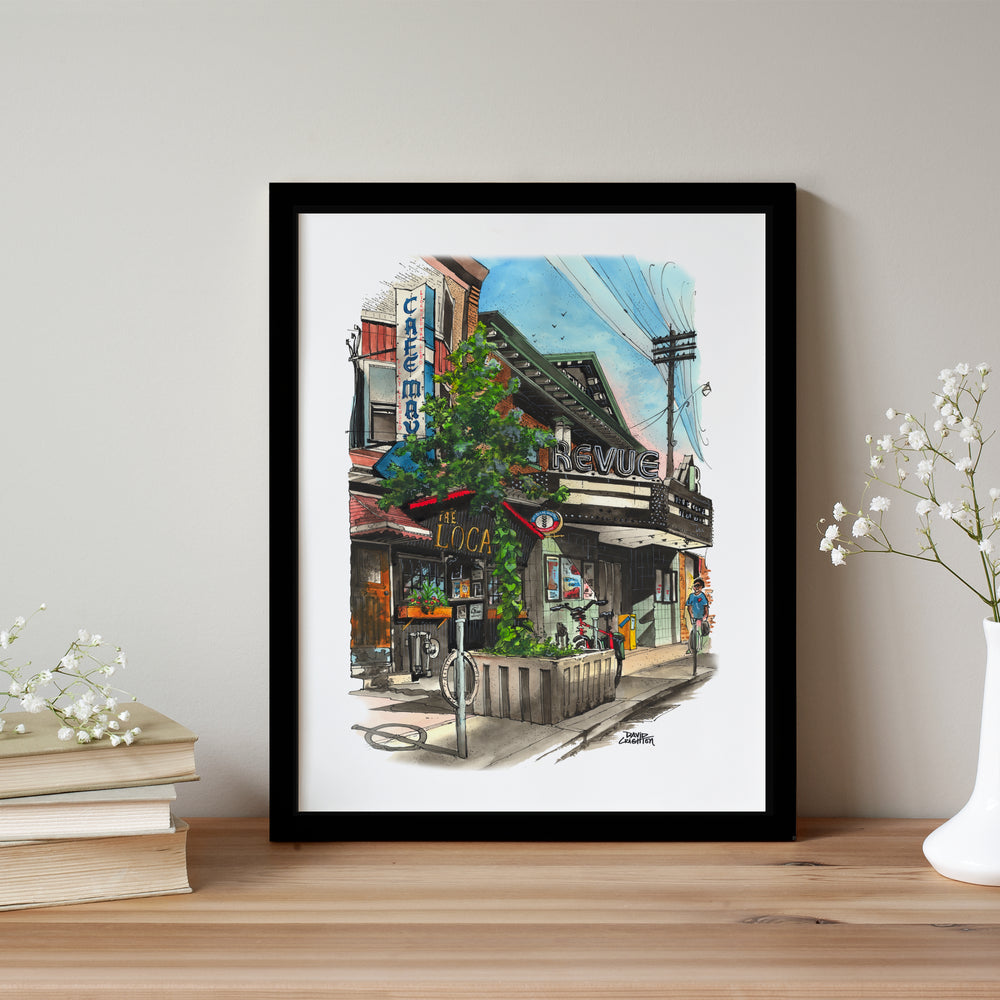 The Revue Glass Framed Poster