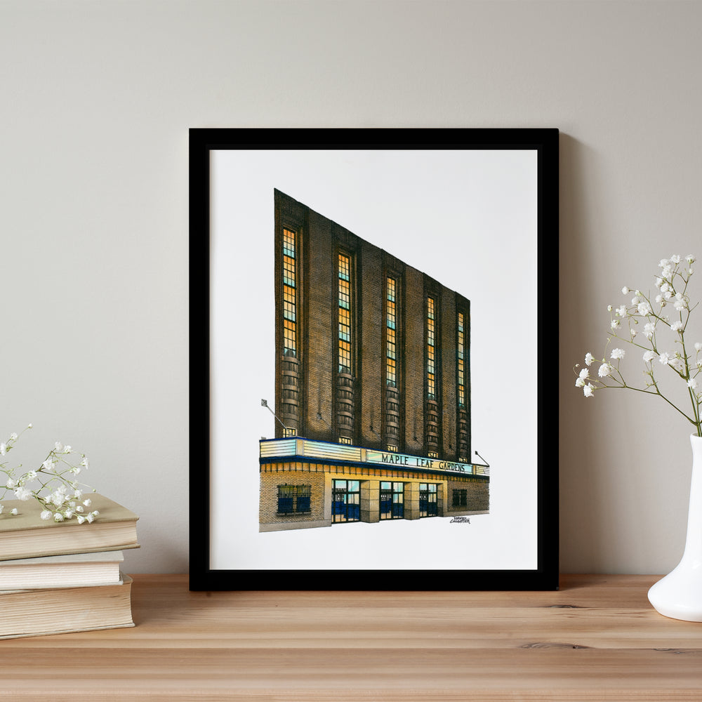 Maple Leads Garden Glass Framed Poster