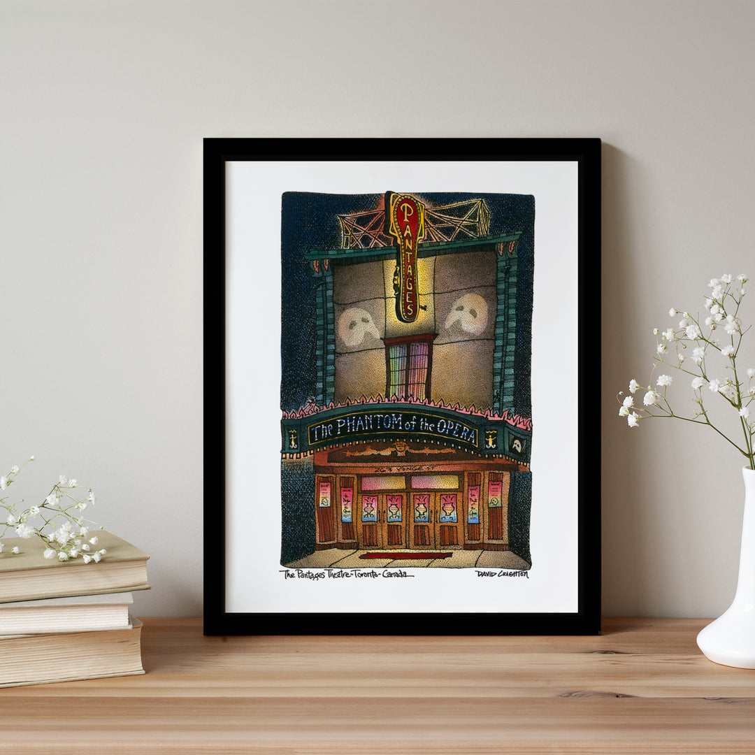 Phantom of the Opera Glass Framed Poster