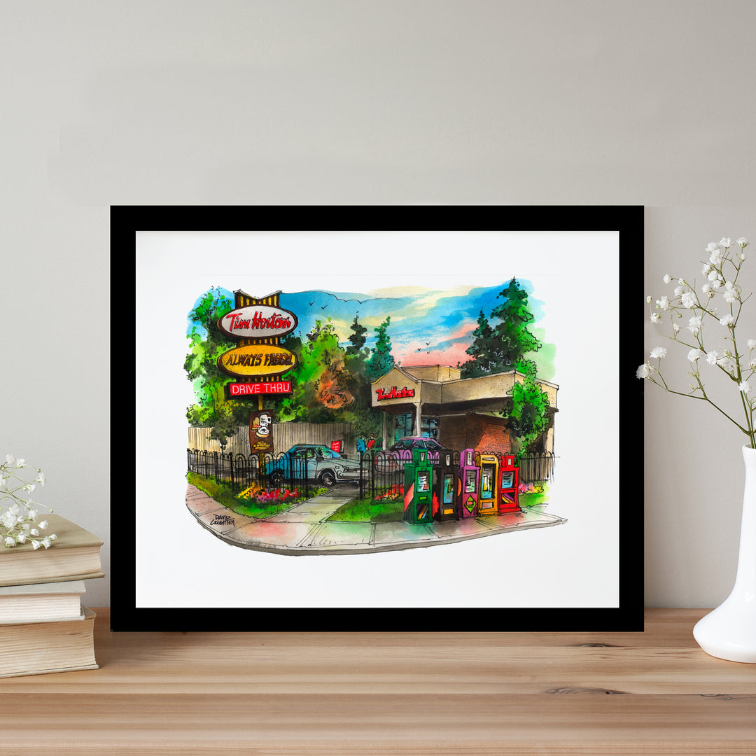Tim Hortons Glass Framed Poster
