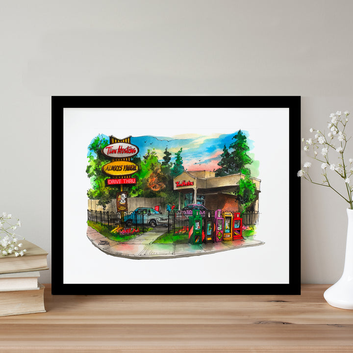 Tim Hortons Glass Framed Poster