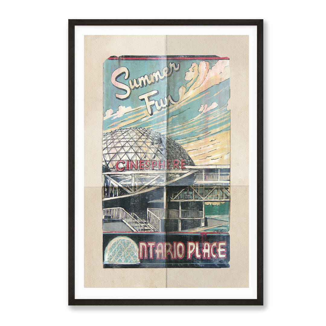 Ontario Place Toronto Art Print Framed in Black