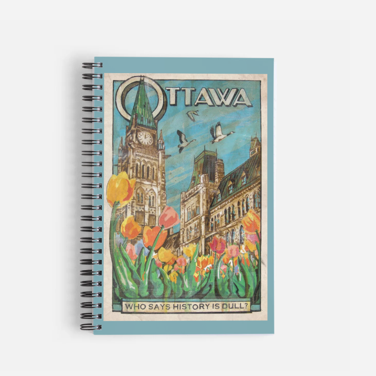 Ottawa Tulips and Parliament Art Notebook by Rob Croxford