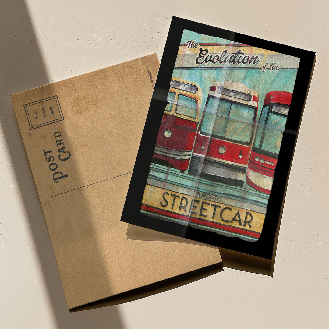 Evolution of the Toronto Streetcar Postcard by artist Rob Croxford