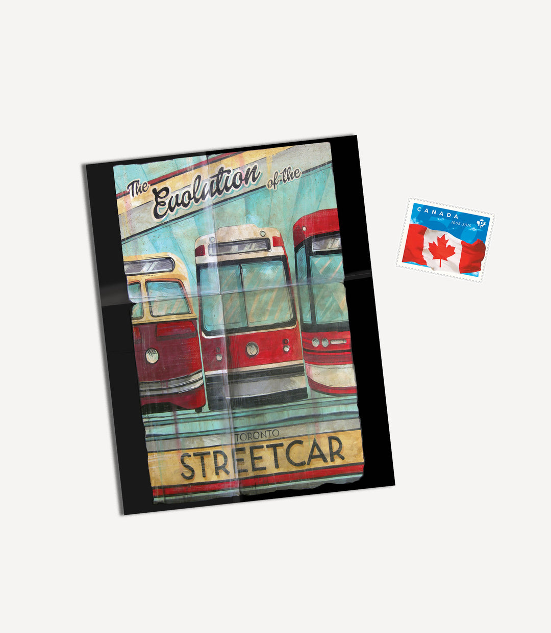 Toronto Streetcar Evolution Postcard by Rob Croxford