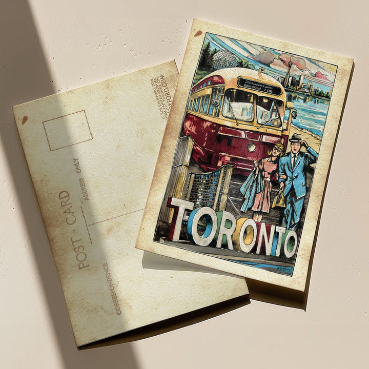 Toronto Streetcar Postcard by Rob Croxford