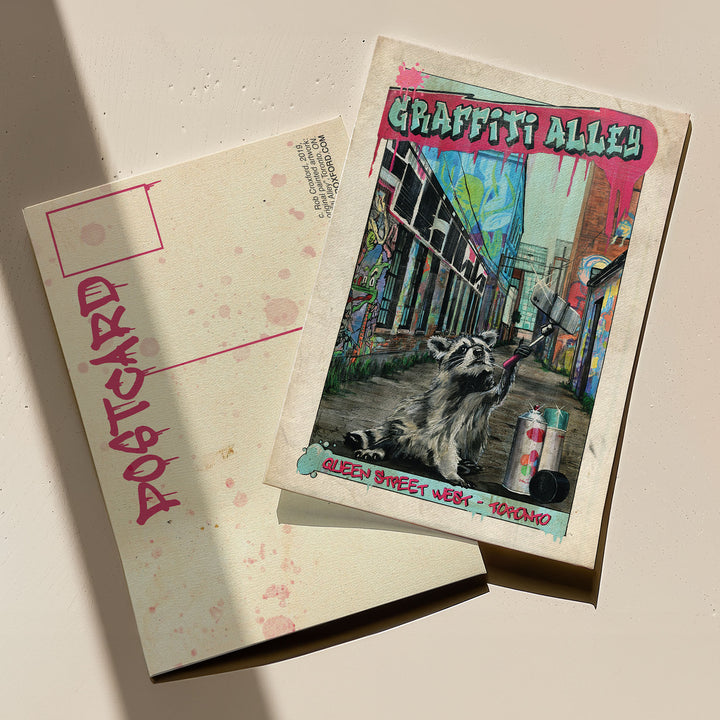 Graffiti Alley Toronto Postcard by Artist Rob Croxford