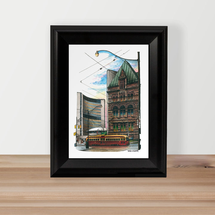 City Halls Toronto Framed Postcard