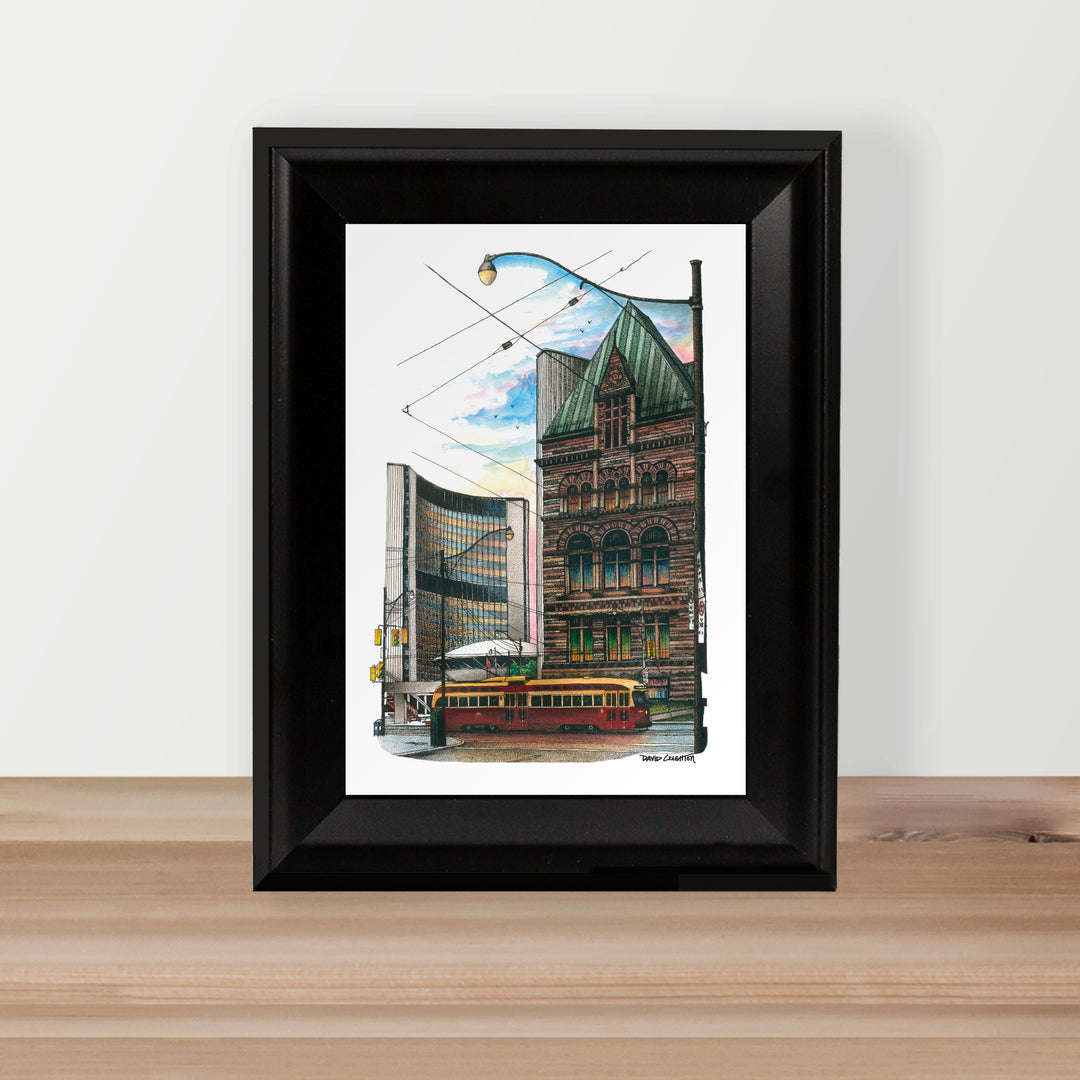 Toronto City Halls Framed Postcard