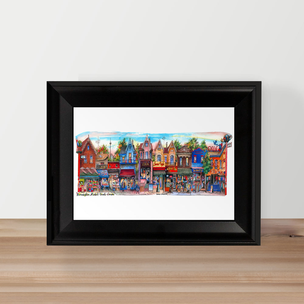 Kensington Market Toronto Postcard in Glass Frame