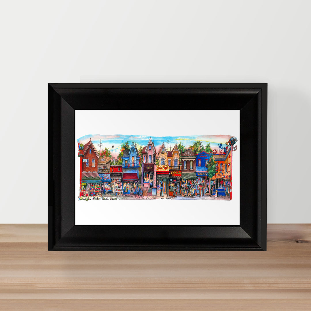 Kensington Market Toronto Postcard in Glass Frame