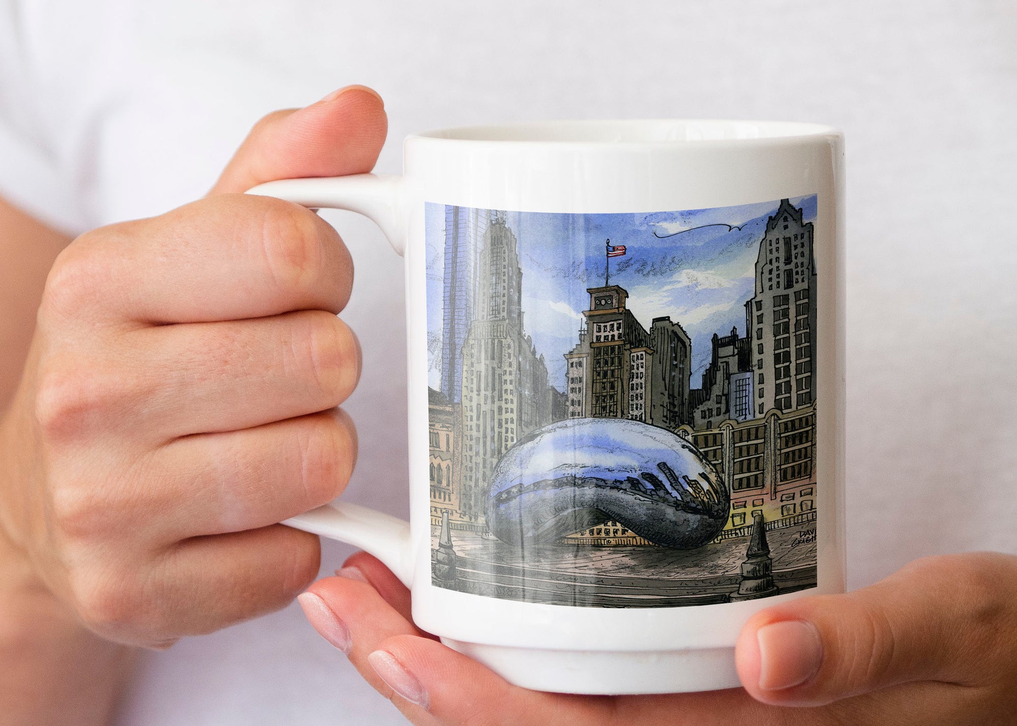 Chicago, Illinois 11 oz. Coffee Mug, Cloud Gate Souvenir Gift