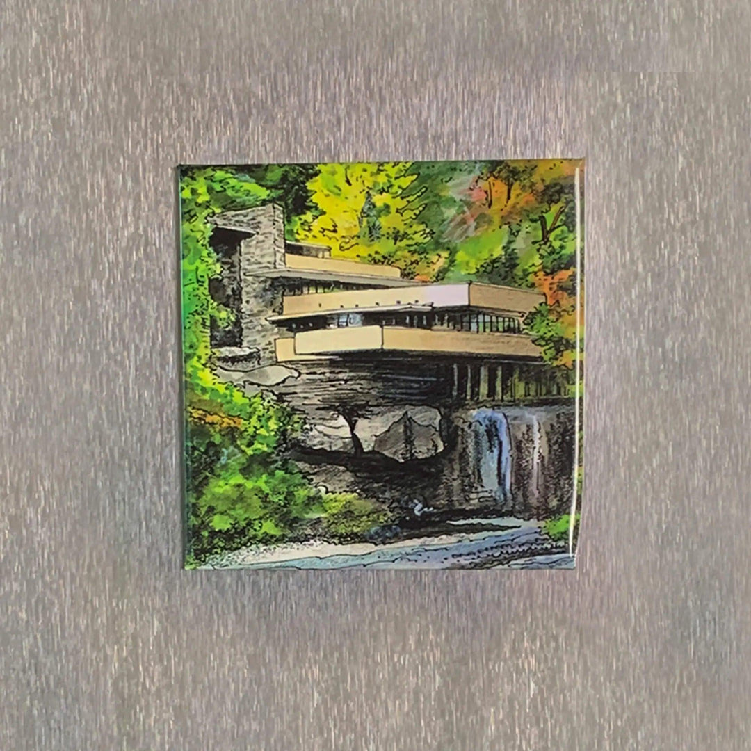 Fallingwater Pennsylvania USA Fridge Magnet | Totally Toronto Art Inc. 