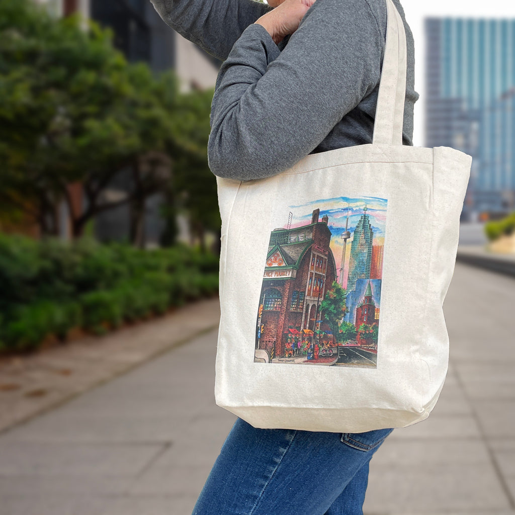 Our St. Lawrence Market Toronto Tote Bag is great for shopping bag