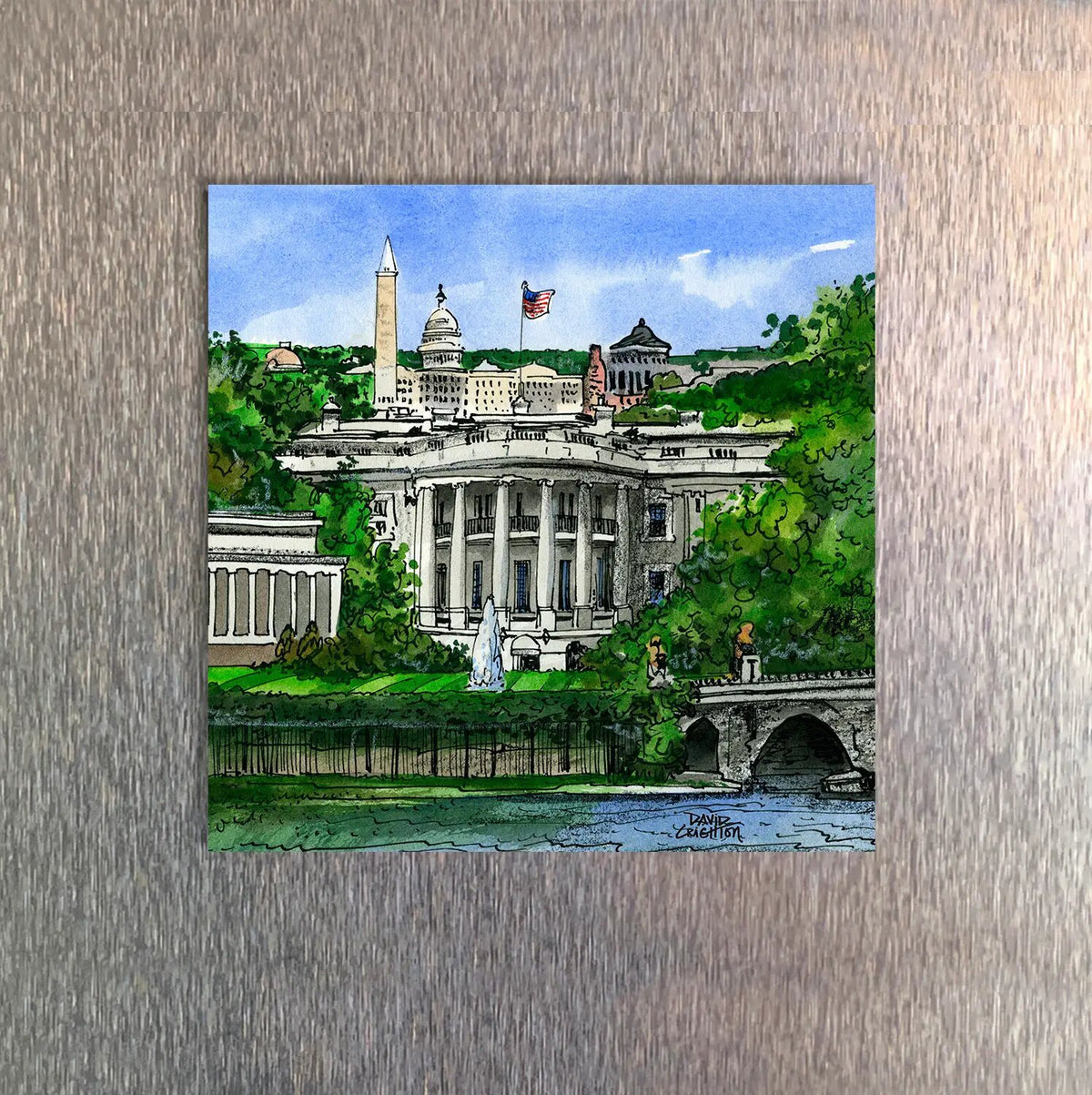 Washington, DC White House USA Fridge Magnet